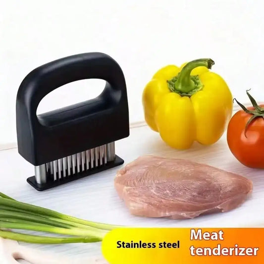 Stainless Steel 24-Needle Meat Tenderizer - Perfect For Steak, Chicken & More - Essential Kitchen Gadget