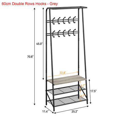 Coat Rack Shoe Bench, Hall Trees Entryway Bench