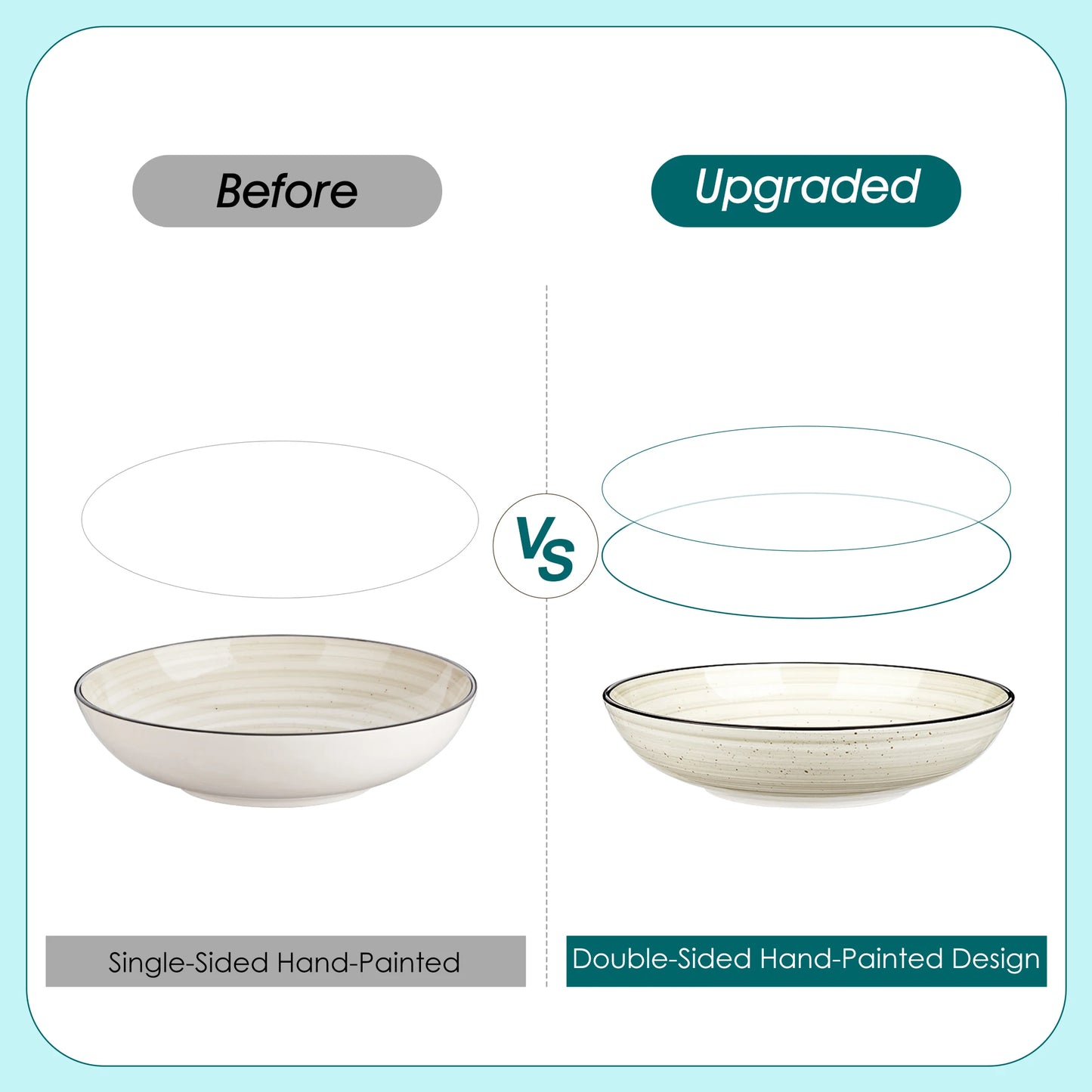 24/48 Piece Ceramic Beige Dinnerware Sets