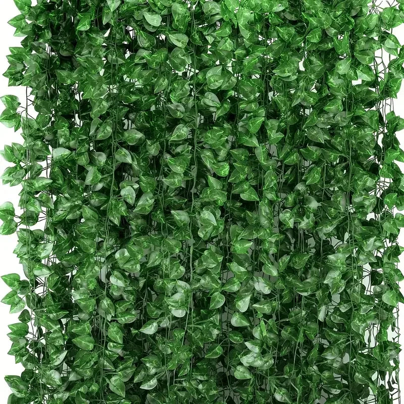 Artificial Green Ivy Leaf Rattan Creeper Leaves