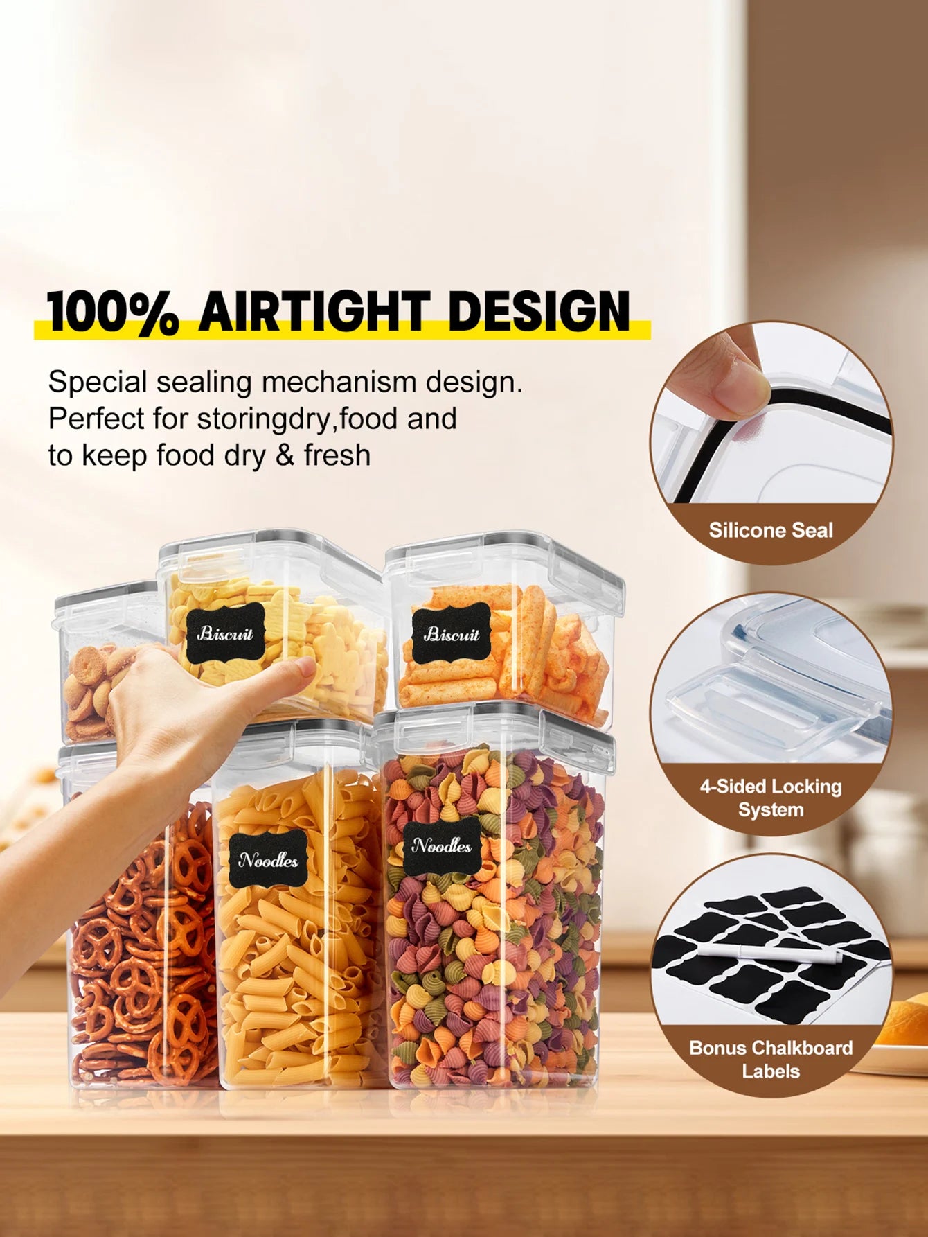24pcs, Sealed Food Containers With LIDS
