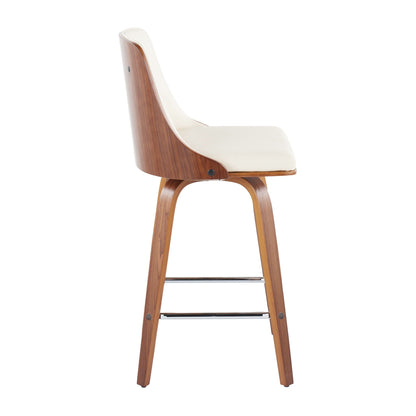 Gianna - Mid Century Modern Fixed Height Counter Stool (Set of 2)