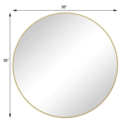 Metal Framed Circle Mirror