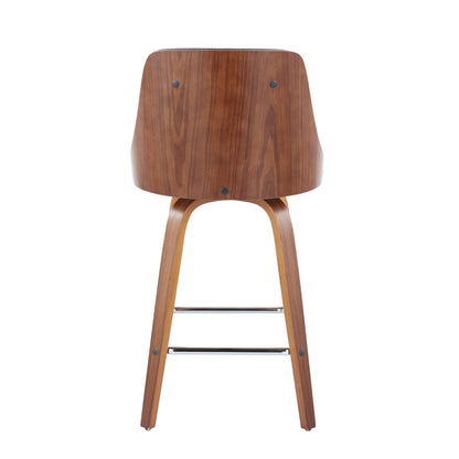 Gianna - Mid Century Modern Fixed Height Counter Stool (Set of 2)