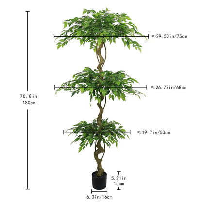 Artificial Ficus Tree With Pot