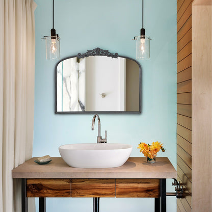 Baroque Inspired Arched Wall Mirror