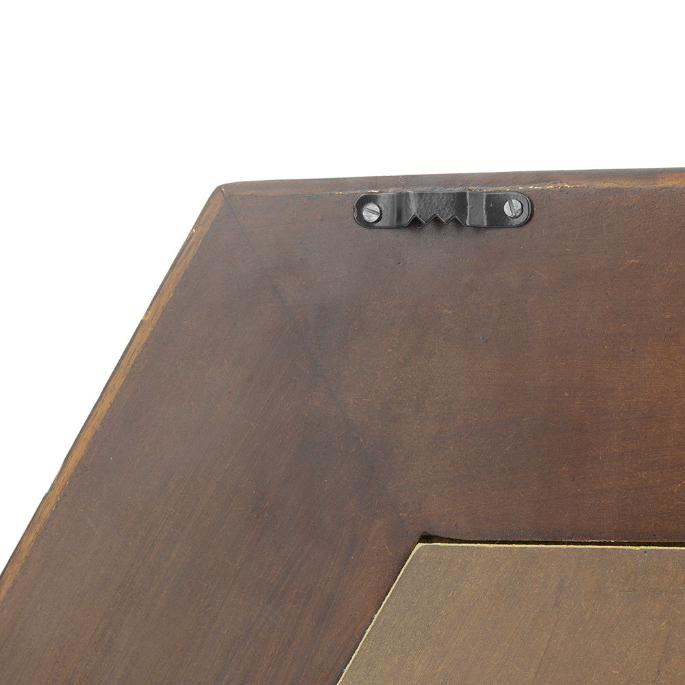 Hexagon Natural Wood Frame Mirror