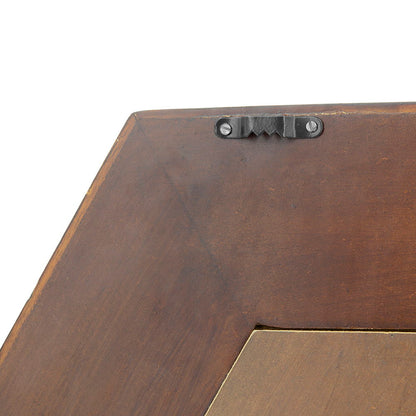 Hexagon Natural Wood Frame Mirror