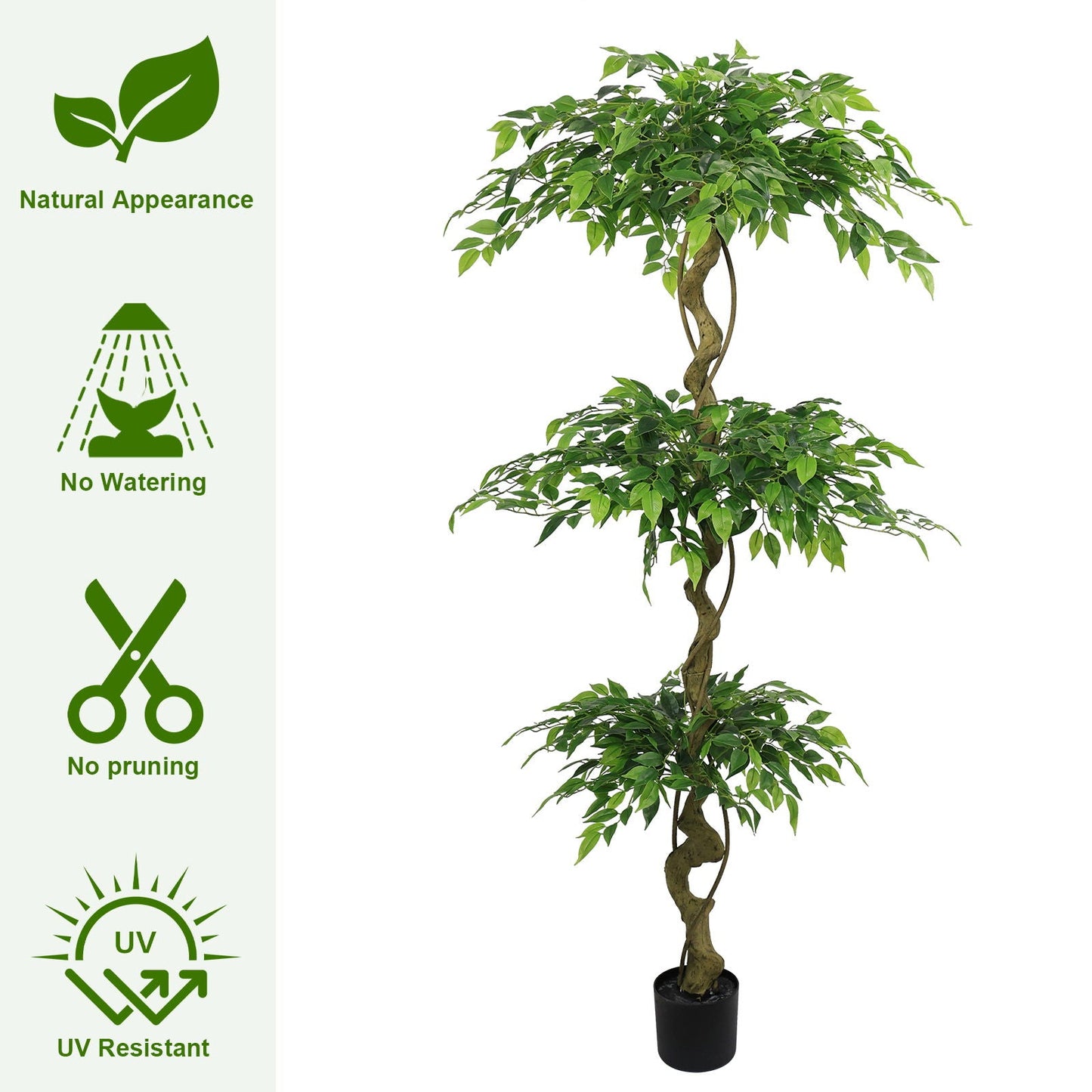 Artificial Ficus Tree With Pot
