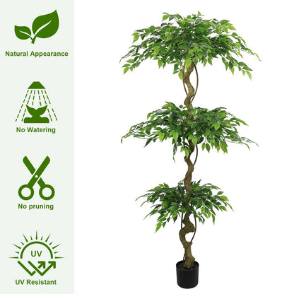 Artificial Ficus Tree With Pot