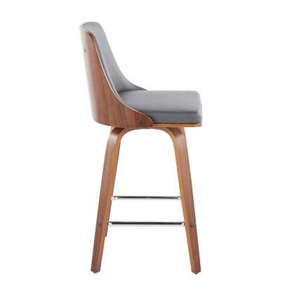 Gianna - Mid Century Modern Fixed Height Counter Stool (Set of 2)