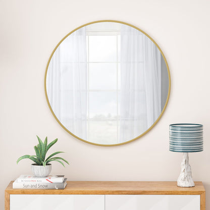 Metal Framed Circle Mirror