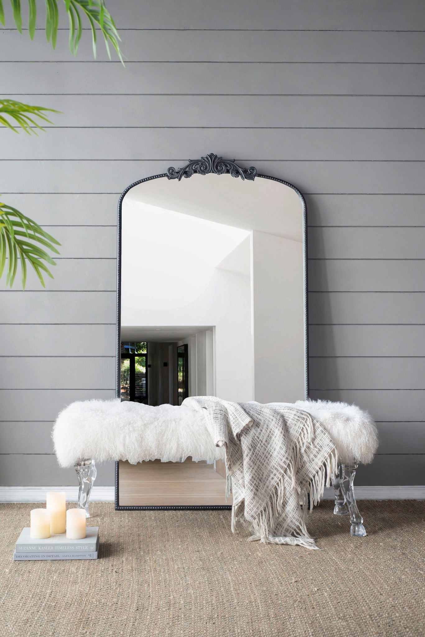 Baroque Inspired Arched Wall Mirror