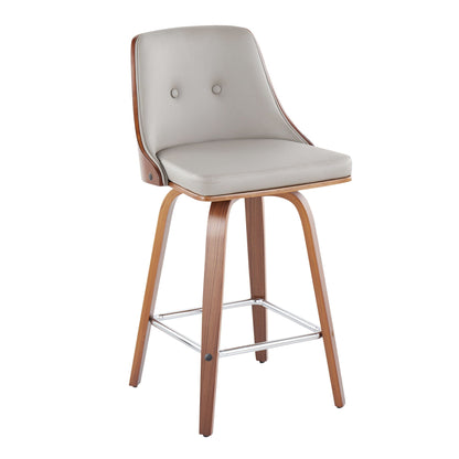 Gianna - Mid Century Modern Fixed Height Counter Stool (Set of 2)