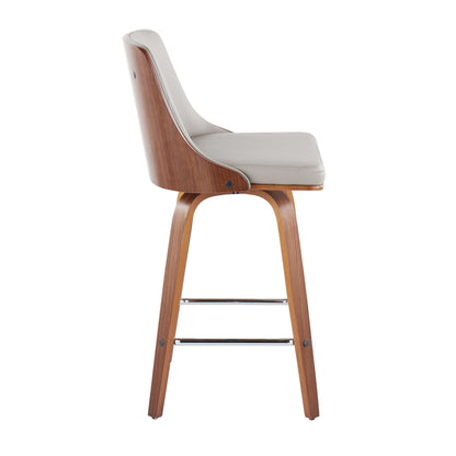 Gianna - Mid Century Modern Fixed Height Counter Stool (Set of 2)