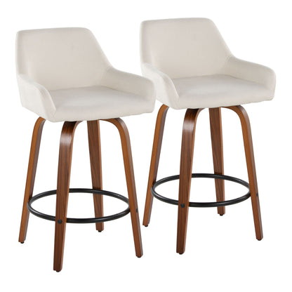 Daniella - Contemporary Fixed Height Counter Stool (Set of 2)