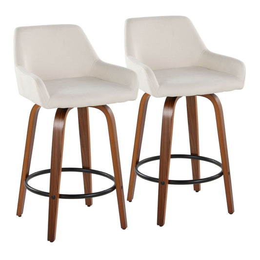 Daniella - Contemporary Fixed Height Counter Stool (Set of 2)