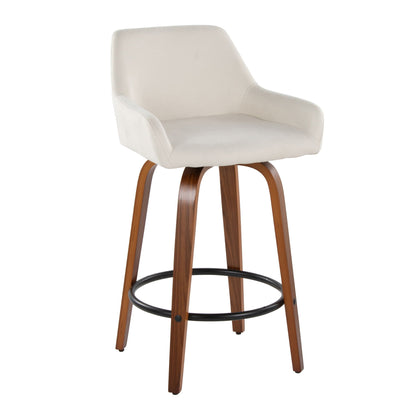 Daniella - Contemporary Fixed Height Counter Stool (Set of 2)