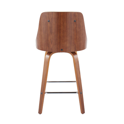 Gianna - Mid Century Modern Fixed Height Counter Stool (Set of 2)