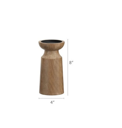 Solid Wood Retro Candlestick Holder